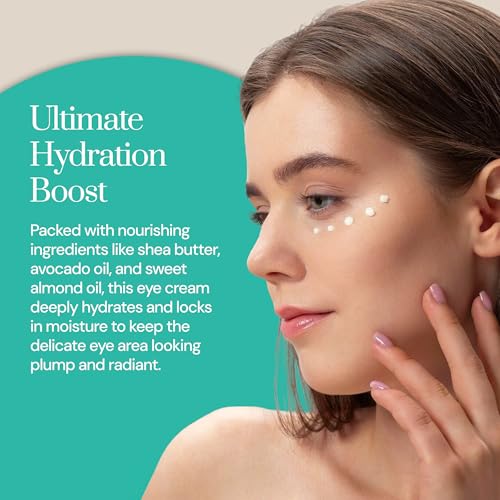 Soapstones Bright Eyes Moisturizing Eye Cream for Dark Circles & Spot Defense - Shea Butter, Avocado Oil, & Sweet Almond Oil Under Eye Cream for Aging Lines, Scars, and Discoloration