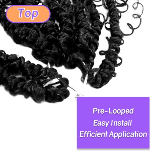 LOCSBYHAND 14 Inch Natural Black Boho Crochet Passion Twist Hair 8 Packs