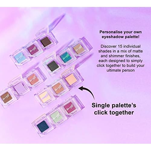 Barry M Cosmetics Clickable Single Brown Shimmer Eyeshadow Palette, Smoked