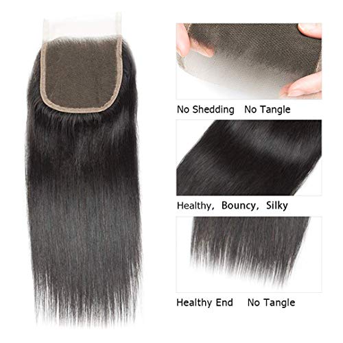 14 Inch Straight Human Hair Lace Closure 4x4 HD Lace Front Closure - Brazilian Virgin