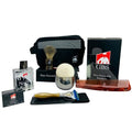 G.B.S Men¡¯s Deluxe Travel Doppler Grooming Beard and Wet Shaving Set ? Handsome Classic ? 22mm Knot Badger Shaving Brush (4¡± Tall), Faux Horn Handle, 5 Blade Razor - Case, Tortoise Comb