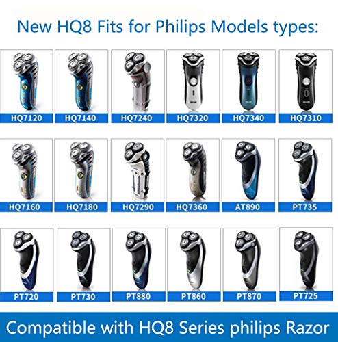 Innobeaut HQ8 Replacement Shaver Heads for Philips Norelco Aquatec, 6 Pack