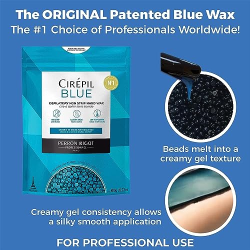 Cirepil Blue Stripless Hard Wax Beads 14.11oz Bag - Professional Hair Removal
