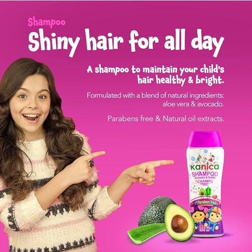 KANICA Kit 2 (2 Shampoo Paraben Free with Aloe Vera and Avocado 13.5 fl oz) (2 Conditioner Paraben Free with Aloe Vera and Avocado 13.5 fl oz)