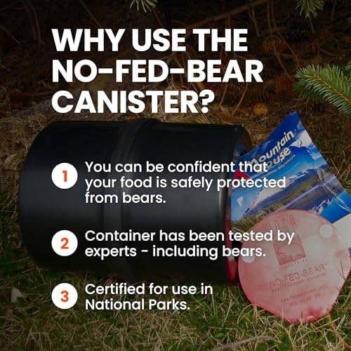 2-Gallon Bear-Resistant Food Storage Container with Carrying Case for Camping & Hiking