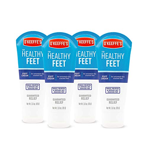 Healthy Feet Foot Cream Tube 4 Pack - Moisturizing Cracked & Dry Feet