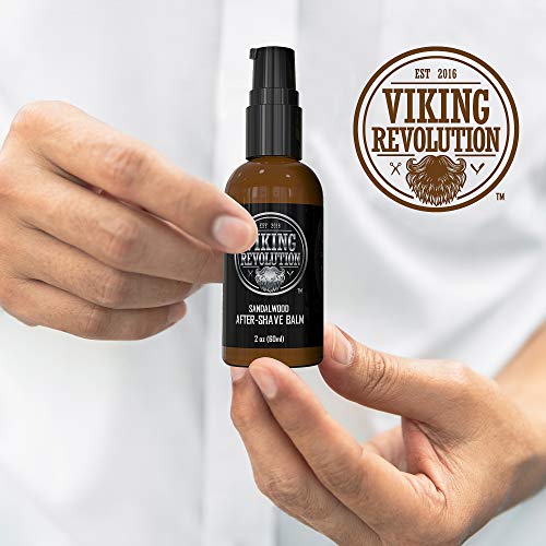 Viking Luxury After-Shave Balm - Soothes Face, Moisturizes After Shaving, Eliminates Razor Burn - Sandalwood Scent