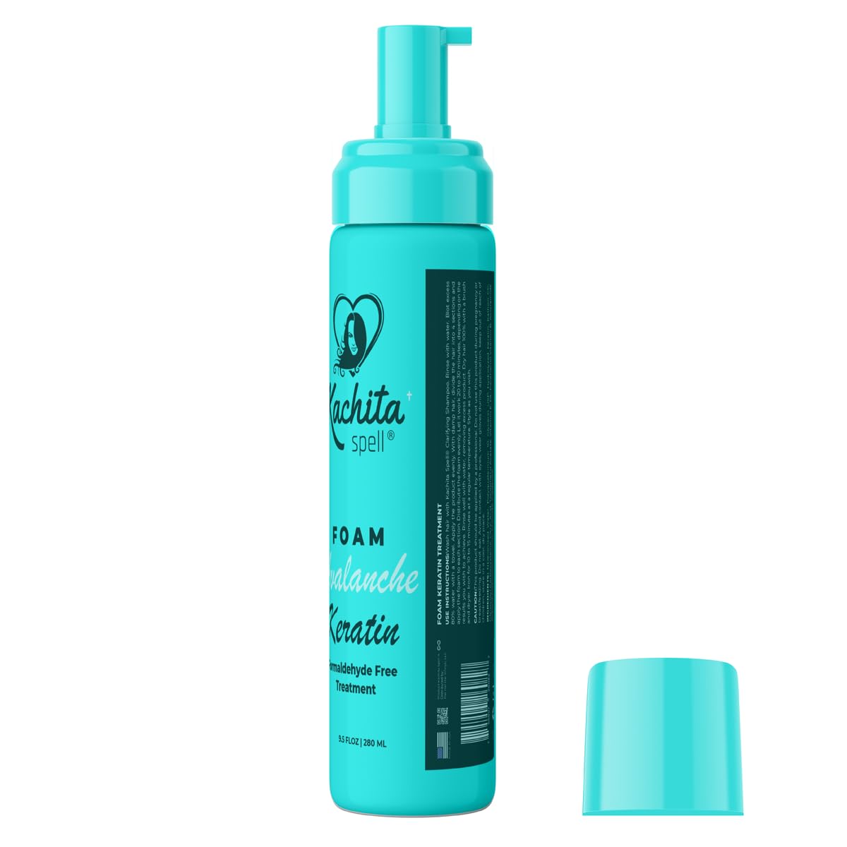 Kachita Spell Keratin Avalanche Foam Hair Straightening Treatment, Formaldehyde-Free, Mousse Foam Type, Safe and Effective Hair Premanent Treatment