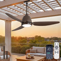 Outdoor Ceiling Fan with Light 42 Inch Bronze IP65 Waterproof Plug-In