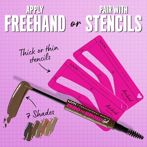 NYX PROFESSIONAL MAKEUP Zero to Brow, Longwear Eyebrow Gel, Chocolate