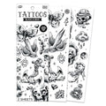 Savvi - 20 Black and Gray Temporary Tattoos: Skin-Safe Ink, Great for Parties and Everyday Wear, Gifts for Teens and Adults, Made in the USA [2 sheets, 20 count]