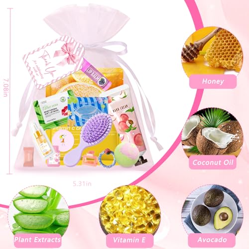 Spa Party Supplies Kit for Women - Face Masks, Lip Balm, Foot Bombs & More