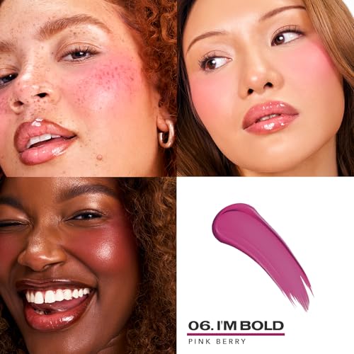 Sacheu Blushberry Bundle ? High Pigment, Buildable, Long Lasting Luminous Glow in a Lightweight, Dewy Finish ? Includes Lip Liner, Lip Elixir, & Cheek STAY-N