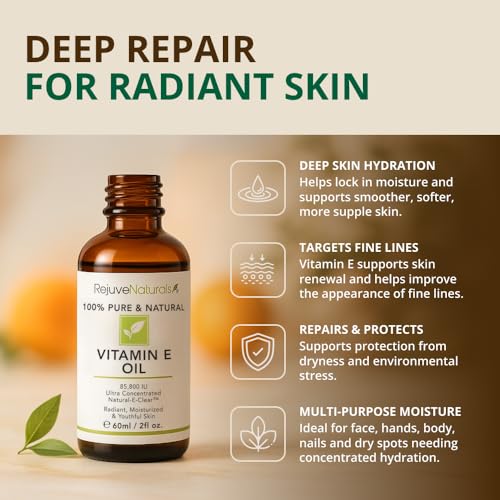 Vitamin E Oil 1 Fl Oz - Pure Natural Skin Repair & Moisturizer