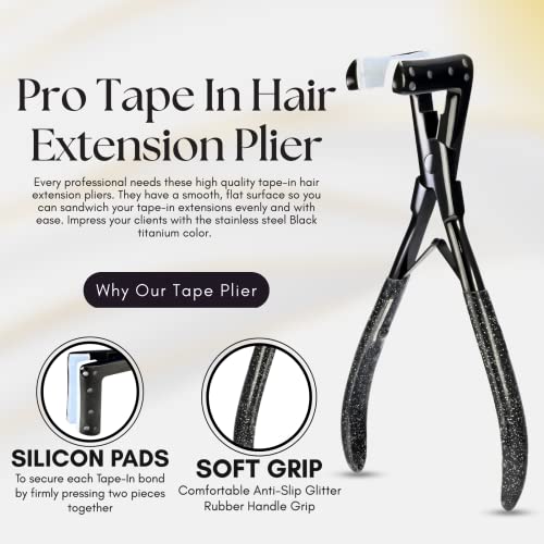 Professional Tape-In Hair Extension Plier - 7 Inch Stainless Steel Weft Sealing Tool