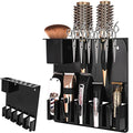Clipper Holders Barbers Organizer, 13" x 12" x 3" Wall-Mounted Multi-Functional Hair Styling Tool Storage Stand for Clipper, Scissors, Comb, Curling Irons - for Salon, Home Bathrooms, with Screws Kit