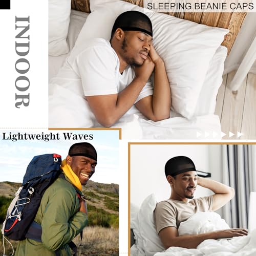 Ramede 120 Pcs Stocking Wave Cap for Men Adult Stretchy Nylon Skull Wave Lightweight Beanie Caps Waves for Man Women