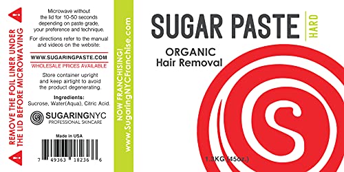 Sugaring NYC Hard Organic Hair Removal Paste 1.3kg for Bikini & Underarms