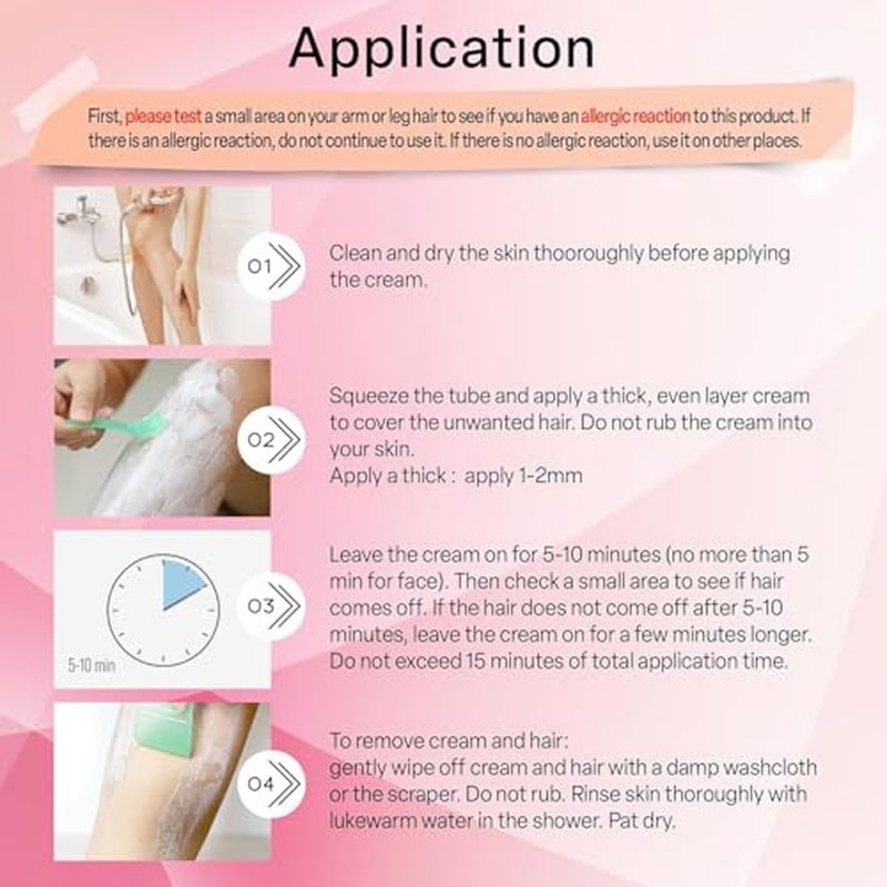 Hair Removal Cream for Women: Fast, Painless Depilatory for Bikini, Pubic, Legs, Arms, Underarms ? Sensitive Skin Safe, Travel & Home Use with Scraper ? 4.2oz (1 pack)