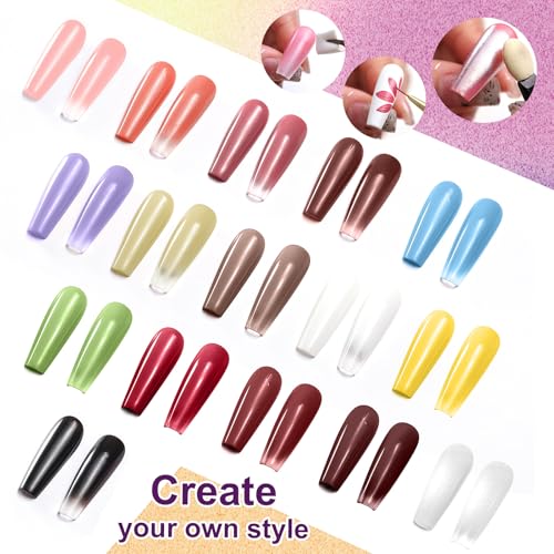 VelvetSpectrum Studio Gradient Gel Nail Polish Set - 16 Ombre Colors & Nail Art Tools