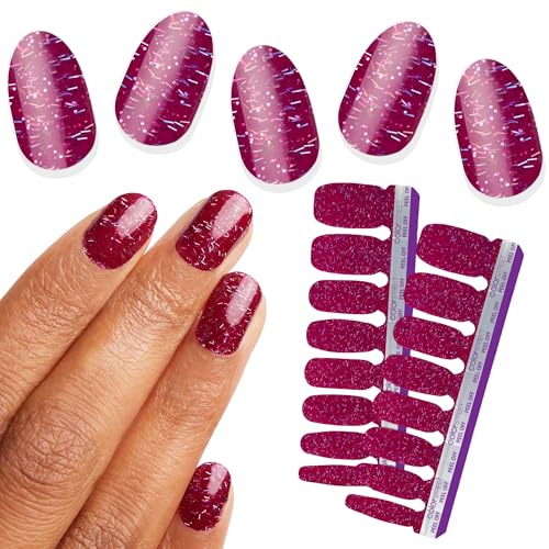 Color Street Divine Matter Nail Strips - 16 Double-Ended, Boysenberry Glitter
