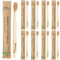 Bulk Eco-Friendly Bamboo Toothbrushes for Adults - Soft Bristles, Reusable & Biodegradable, Pack of 100 for Travel & Camping