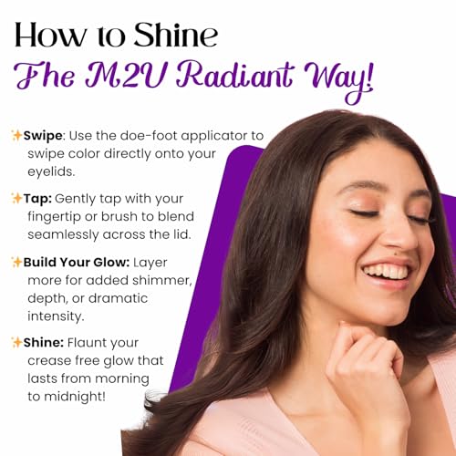 M2U NYC (Pink Mauve Liquid Eyeshadow ? Quick Drying Liquid Eye Shadow with One Swipe Pigment Coverage ? Long Lasting, Buildable & Blendable Crease Proof Formula ? Matte Finish