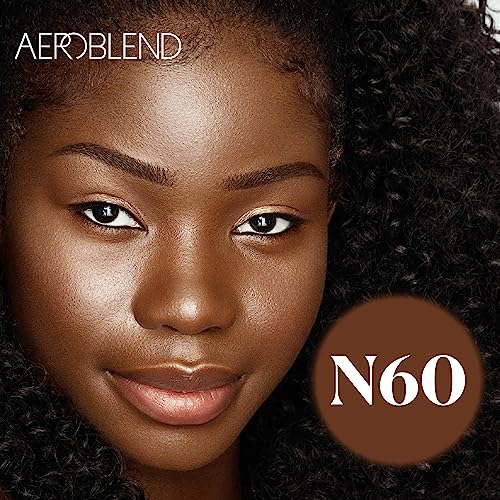 AEROBLEND Airbrush Foundation Makeup: Professional, Water-Based, Buildable, Long-wearing, For all skin types, 1 oz (N60)