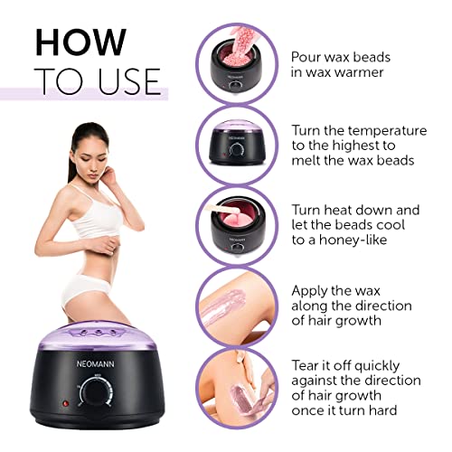 All-in-One Waxing Kit for Women and Men with Wax Pot and Hard Wax Beans