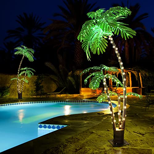6FT Lighted Palm Tree Outdoor Christmas Decor for Patio and Garden