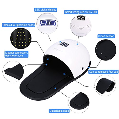 UV LED Nail Lamp Slipper Shape Nail Dryer with Smart Sensor for Gel Polish Curing