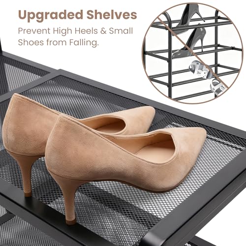 Varhomax 4-Tier Expandable Shoe Rack for Closet & Entryway, Adjustable & Space-Saving