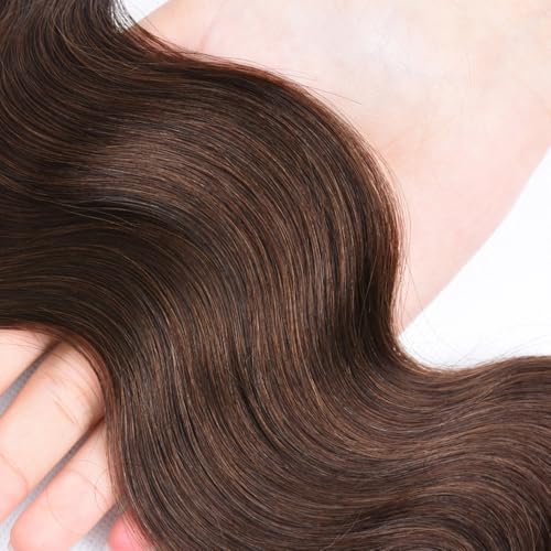 #4 Brown Bundles Human Hair Body Wave 16 18 20inch – Unprocessed Brazilian Virgin Remy 3 Bundles 50g