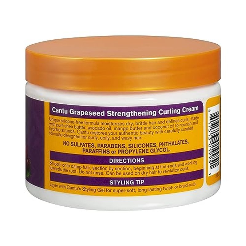 Cantu Grapeseed Strengthening Curl Cream, 12 oz