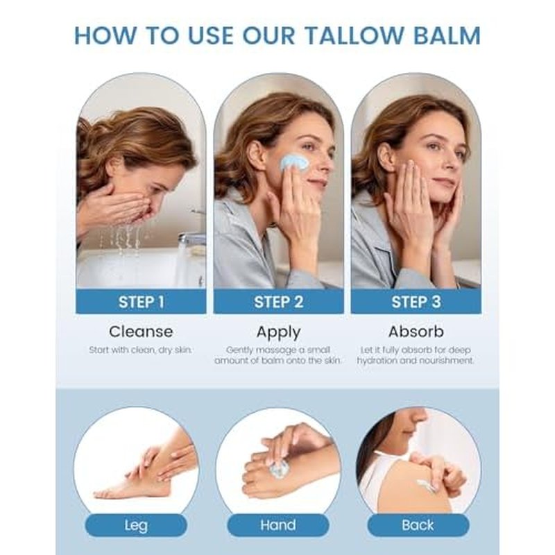 25,000ppm GHK-Cu Copper Peptides Whipped Beef Tallow for Skin, Grass Fed Tallow and Honey Balm with Manuka Honey & Vitamin E, High Potency Tallow Face Moisturizer for Firming & Repair 4oz