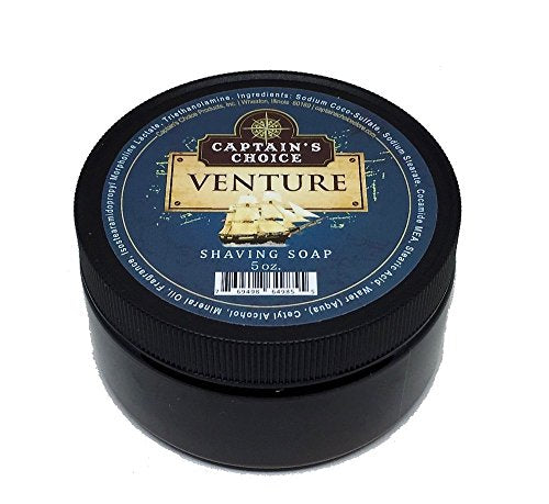 Captain's Choice Venture Shaving Soap - 5 oz. Luxury Natural Lather for Men