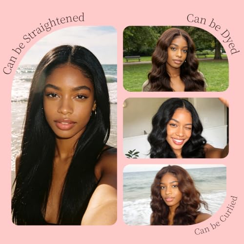 EclatWigs Body Wave Human Hair Extensions 3 Bundles 16-30 Inch Natural Black