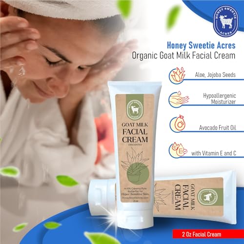 Honey Sweetie Acres All-Natural Skincare Bundle ? Avocado Cleansing Bar, Vitamin B Serum & Goat Milk Cream ? Hypoallergenic, Fragrance-Free for Sensitive Skin