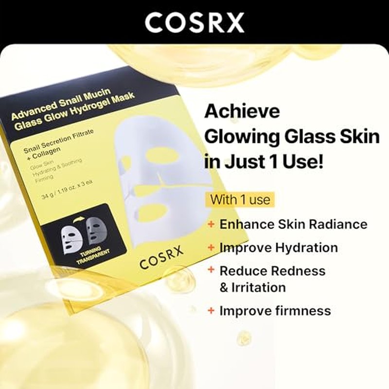 COSRX Snail Mucin Hydrogel Mask + Peptide Collagen Hydrogel Eye Patch