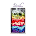 Scunci by Conair Gift Set, Gift Box Under $20, Includes 10 Scrunchies in Bright Rainbow Colors