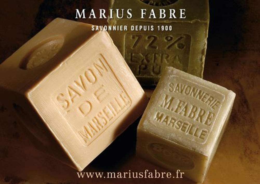 Marseille Soap with 72% Olive Oil - Marius Fabre, 2 x 400g Bars for Moisturizing
