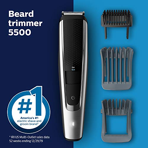 Cordless Electric Beard & Hair Trimmer with 40 Length Settings, Accessories, Black - BT5511/49