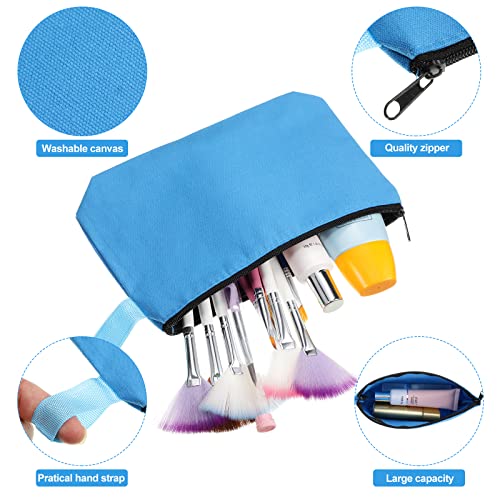 Saintrygo 30 Pcs Classic Canvas Makeup Bags Bulk 7.5 x 5 x 1.8 Inch Travel Organizers