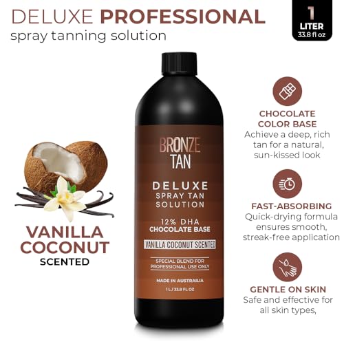 Dark Spray Tan Solution for Spray Tan Machines - 8.45 Fl Oz - Professional Self-Tanning