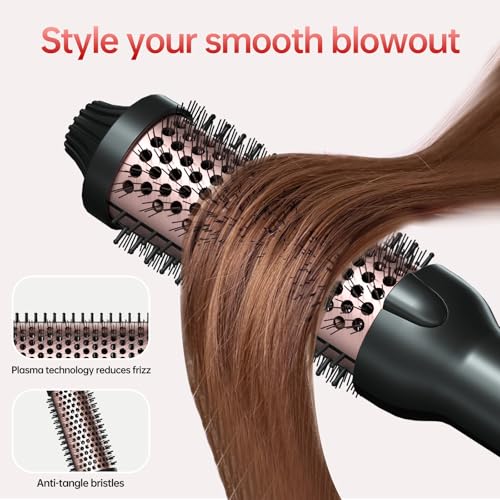 Heated Round Styling Brush - 1.5 Inch Electric Hair Blowout Tool
