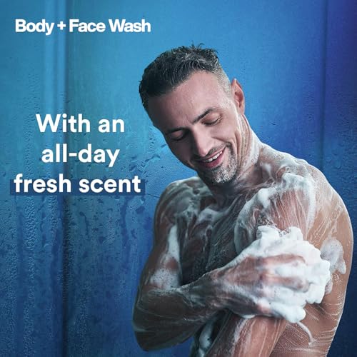 Suave Men¡¯s Body Wash, Refresh + Invisible Solid Ocean Charge Antiperspirant Deodorant Stick, 48H Sweat & Odor Protection (2 Piece Set)