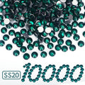 Emerald Flat Back Rhinestones Bulk SS20 10,000 Pieces for Nails Crafts Jewelry
