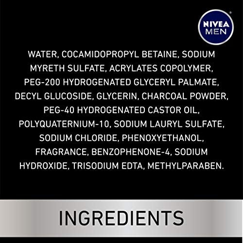 Men's Charcoal Face & Beard Wash Pack - Deep Cleansing, Vanilla Bourbon Scent