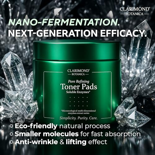 50 Count Pore Refining Toner Pads ? Glowing Facial Toning w/Niacinamide, Fermented Botanicals & Soluble Enzymes ? Hydrating Facial Pads for Daily Use, Smooth Skin Texture, All Skin Types, 4 fl oz