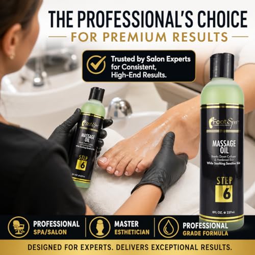 Foot Spa Pedicure Massage Oil with Callus Care - Cooling, 8 oz